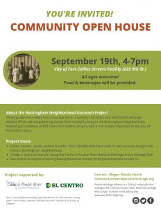 Buckingham Neighborhood Community Open House @ Fort Collins Streets Facility | Fort Collins | Colorado | United States
