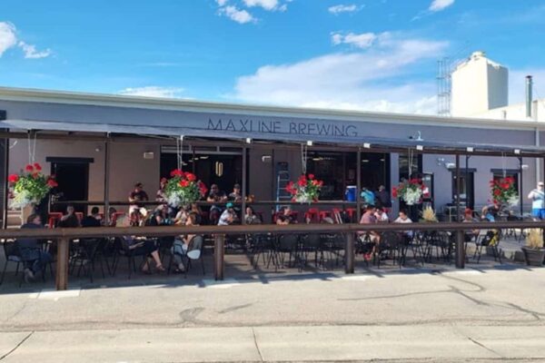 The outdoor space at Maxline Brewing.