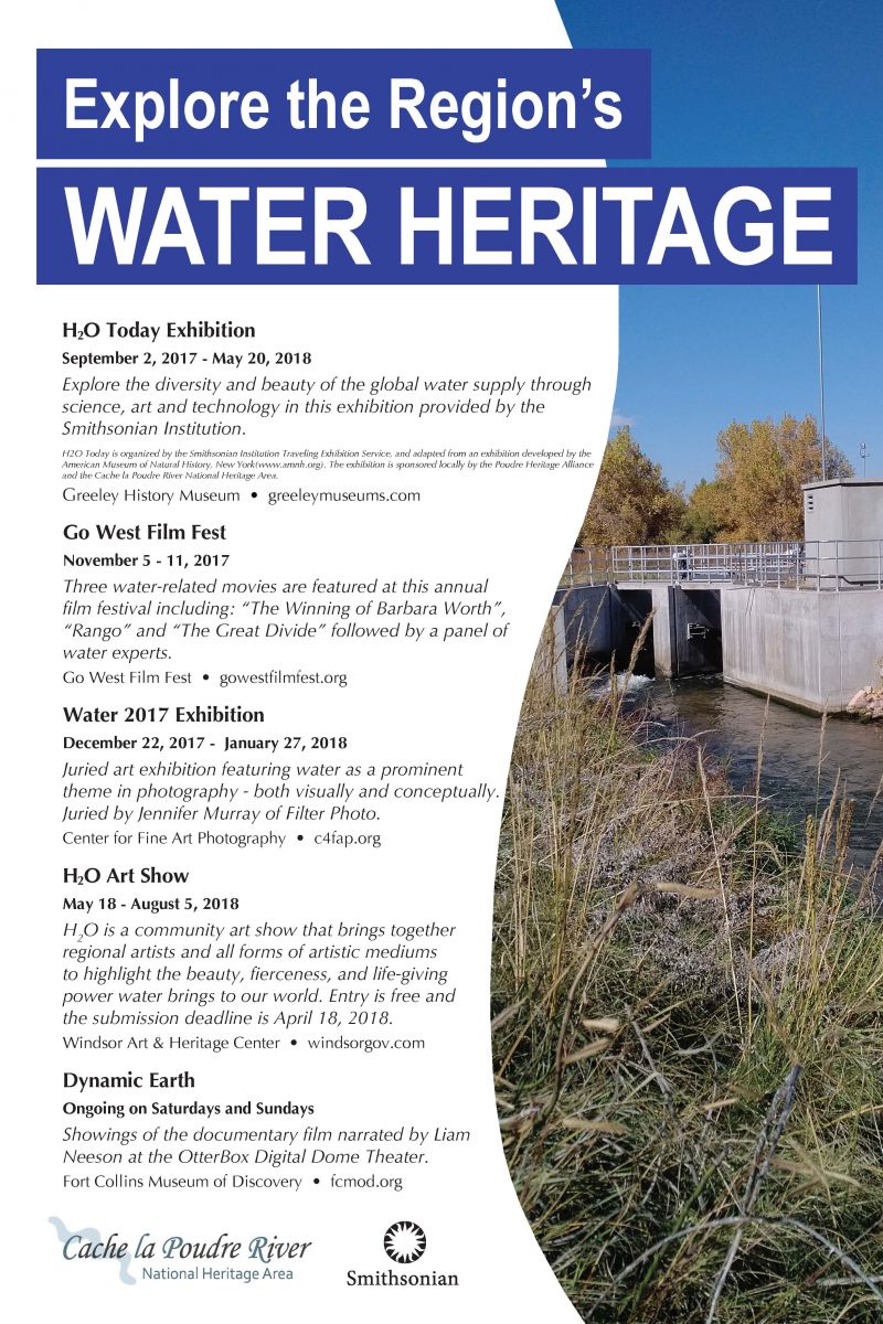 Greeley History Museum, Smithsonian, Poudre Heritage Alliance, and others support regional water heritage education