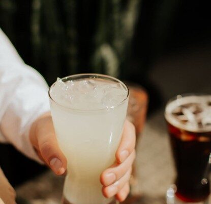 A glass of sparkling lemonade at Coffee House 29.